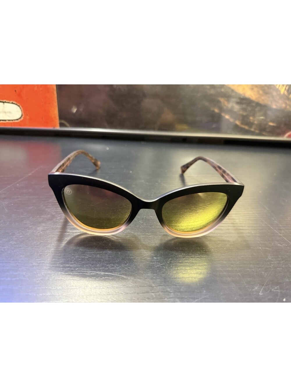 Blenders Kona Kai Cat Eye Sunglasses Black Pink Tortoise Gold Mirror Lens